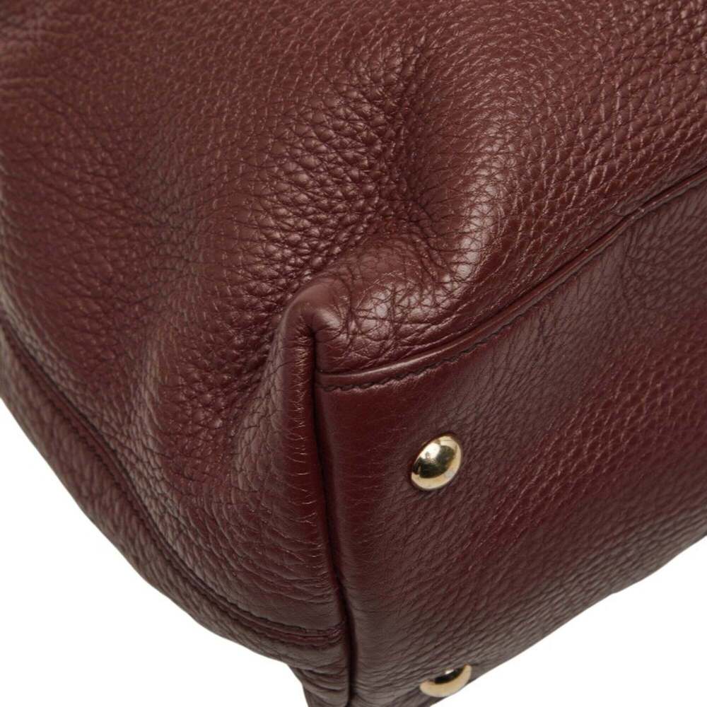 GUCCI Red Leather Shoulder Bag - Picture 5 of 12